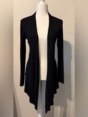 Zenana Outfitters Black Open Front Cardigan